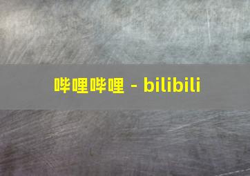 哔哩哔哩 - bilibili